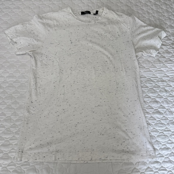 Theory White Speckled Tee Size Medium - Picture 1 of 4